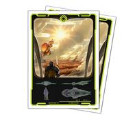MTG Edge of Eternities 105ct Apex Deck Protector sleeves featuring Adagia, Windswept Bastion