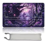 mtg game mat - 60cm x 35cm, original art, non-slip TCG game mat with rubber floor and sewn edges, Commander TCG Rollbar & Folding Card Mat (mtg49-1, With Zone)