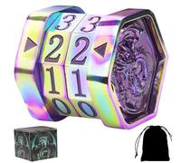 MTG Life Counter MTG Metal MTGs Commander Life Counter Wheel, No Installation Required Gift Box Packaging Suitable for Board Games, Card Games, Compatible with MTGs and TTRPG(Colorful_Black)