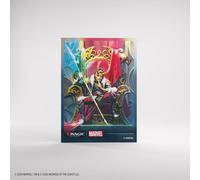 Gamegenic | Magic: The Gathering | Marvel Super Heroes Premium Art Sleeves - Loki/Doctor Doom | Trading Card Game Accessory | Ages 13+
