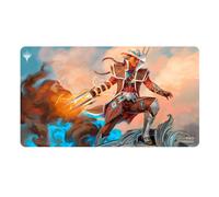 MTG Outlaws of Thunder Junction Playmat Key Art featuring Annie Flash, The Veteran