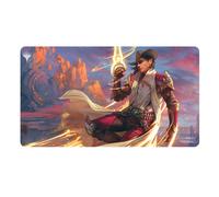 MTG Outlaws of Thunder Junction Playmat Key Art featuring Kellan, the Kid