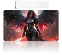 MTG Play Mat 24x14 in with Free Storage Bag, Non-Slip Rubber Base, TCG Play Mat for Magic The Gathering, Play Mat for YGO, Durable Portable Play Mat, Angel