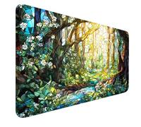 MTG Playmat, 24" x 14" MTG Playmats with Zones Stitched Edges Smooth Rubber Surface Mouse Pad, Battle Board Game TCG Playmat+ Storage Bag