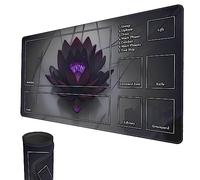 MTG Playmat, 24" x 14" Original TCG Playmats Stitched Edges Smooth Rubber Surface Battle Board Game MTG Playmat with Zones