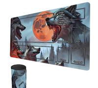 MTG Playmat, 24" x 14" Original TCG Playmats Stitched Edges Smooth Rubber Surface Battle Board Game MTG Playmat with Zones