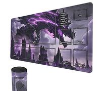 MTG Playmat, 24" x 14" Original TCG Playmats Stitched Edges Smooth Rubber Surface Battle Board Game MTG Playmat with Zones