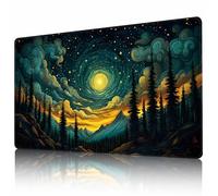 MTG Playmat 24" x 14" Stitched Edges and Smooth Rubber Surface Battle Board Game Mat with Free Storage Bag - Compatible with Magic the Gathering Playmat - Play MTG, YuGiOh, TCG