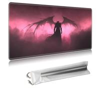 MTG Playmat 24x14 Inches - Large TCG/CCG Trading Card Game Mat, Full Artwork Design, Non-Slip Rubber Base & Smooth Cloth Surface, Free Storage Bag Included,Elven Man with Dragon Wings