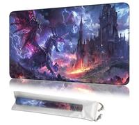 MTG Playmat 27.5" x 15.7" with Storage Bag, Premium Stitched Non-Slip Rubber Magic Tabletop Game Mat,PurpleDragon, 2mm Thick, Machine Washable