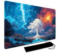 MTG Playmat, 60 x 35CM MTG Playmat with Zones, Stitched Edges Game Play Mat Trading Card Game Playmats Mouse Pad Smooth Rubber Surface TCG Game Mat with Storage Bag (No Zone,11)