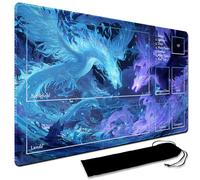 MTG Playmat, 60 x 35CM MTG Playmat with Zones, Stitched Edges Game Play Mat Trading Card Game Playmats Mouse Pad Smooth Rubber Surface TCG Game Mat with Storage Bag (With Zone,13)