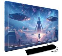 MTG Playmat, 60 x 35CM MTG Playmat with Zones, Stitched Edges Game Play Mat Trading Card Game Playmats Mouse Pad Smooth Rubber Surface TCG Game Mat with Storage Bag (With Zone,2)