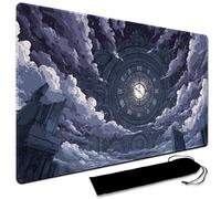 MTG Playmat, 60 x 35CM MTG Playmat with Zones, Stitched Edges Game Play Mat Trading Card Game Playmats Mouse Pad Smooth Rubber Surface TCG Game Mat with Storage Bag (No Zone,5)