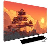 MTG Playmat, 60 x 35CM MTG Playmat with Zones, Stitched Edges Game Play Mat Trading Card Game Playmats Mouse Pad Smooth Rubber Surface TCG Game Mat with Storage Bag (No Zone,12)