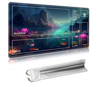 MTG Playmat Magic The Gathering Play Mat with Non-Slip Storage Bag with Rubber Bottom and Stitched Edges, Commander TCG Treadmill, Colourful Stars and River