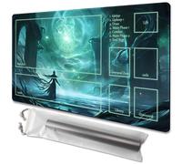 MTG Playmat Size 24x14in Free Storage Bags Non-Slip Backing, Ideal for Card Game Enthusiasts TCG Playmat (The Final Spell-Deck)