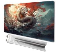 MTG Playmat Size 24x14in Free Storage Bags Non-Slip Backing Printing, Ideal for Card Game Enthusiasts TCG Playmat (Legendary,No with Zone)