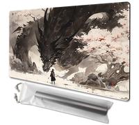 MTG Playmat Size 24x14in Free Storage Bags Non-Slip Backing Printing, Ideal for Card Game Enthusiasts TCG Playmat Mouse Pad,Shadow Dragon (No Deck)