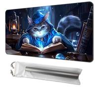 MTG Playmat Size 24x14in - Magic The Gathering Playmat for TCG - Card Playmat for Magic, with Free Storage Bags, Perfect for Card Games and Collectibles, Cat