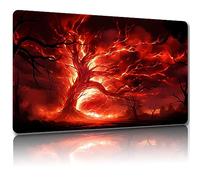 MTG Playmat with Free Storage Bags MTG Game Mat 24 x 14 inches, TCG and Board Game Mat for Cards,Mousepad Desk Mats (Fire Tree-Regular)