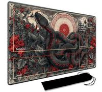 MTG Playmat,With Storage black Bag Szie 60 x 35CM , With Zone MTG playmat Stitched Edges Game Play Mat Trading Card Game Playmats Mouse Pad Smooth Rubber Surface TCG Game Mat (With Zone,3)