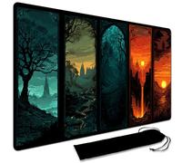 MTG Playmat,With Storage black Bag Szie 60 x 35CM , With Zone MTG playmat Stitched Edges Game Play Mat Trading Card Game Playmats Mouse Pad Smooth Rubber Surface TCG Game Mat (No Zone,1)