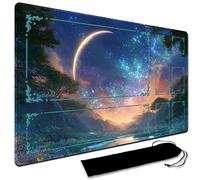 MTG Playmat,With Waterproof Storage black Bag Szie 60 x 35CM , With Zone MTG playmat Stitched Edges Game Play Mat Trading Card Game Playmats TCG Game Mat (With Zone,10)