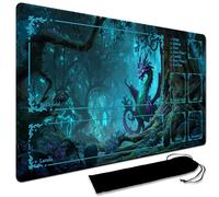 MTG Playmat,With Waterproof Storage black Bag Szie 60 x 35CM , With Zone MTG playmat Stitched Edges Game Play Mat Trading Card Game Playmats TCG Game Mat (With Zone,8)