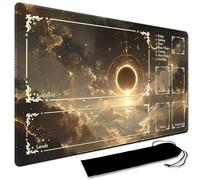 MTG Playmat,With Waterproof Storage black Bag Szie 60 x 35CM , With Zone MTG playmat Stitched Edges Game Play Mat Trading Card Game Playmats TCG Game Mat (With Zone,5)