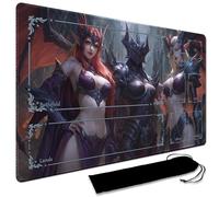 MTG Playmat,With Waterproof Storage black Bag Szie 60 x 35CM , With Zone MTG playmat Stitched Edges Game Play Mat Trading Card Game Playmats TCG Game Mat (With Zone,11)
