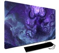 MTG Playmat,With Waterproof Storage black Bag Szie 60 x 35CM , With Zone MTG playmat Stitched Edges Game Play Mat Trading Card Game Playmats TCG Game Mat (No Zone,16)
