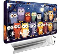 MTG Playmat with Zones 24x14 Inch - Trading Card Game Mat for Magic The Gathering,Commander Playmat with Storage Bags,TCG Card Battle Mat,Purple Misty Forest