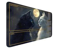 MTG Playmat with Zones Stitched Edges, Non-slip Rubber Bottom MTG Playmats, Smooth Rubber Surface Battle TCG Playmat 24" x 14" Halloween Mouse Pad MTG Mats+ Storage Bag