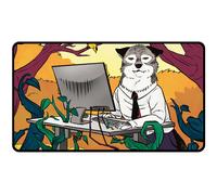 MTG Secret Lair - Sale 4 2024 - Not A Wolf Black Stitched Playmat Standing Desk Wolf Token for Magic: The Gathering
