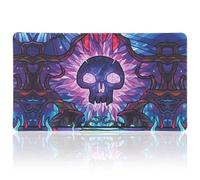MTGPRO Playmat for MTG 24x14 Inches,Playmat for Magic The Gathering with Non-Slip Rubber Base and Stitched Edges, Includes Storage Bag - Ideal for MTG/RPG/CCG Trading Game Card Mat(Purple)