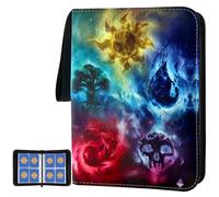 MTGPRO Trading Card Binder,4-Pocket Binder for Trading Cards Holds 400 Cards,Premium Collector Card Album for Standard Cards,Card Collection Folder for MTG,TCG,Game Cards (4 Pocket-Colorful Patterns)