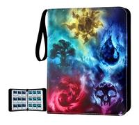 MTGPRO Trading Card Binder,9-Pocket Binder for Trading Cards Holds 720 Cards,Premium Collector Card Album for Standard Cards,Card Collection Folder for MTG,TCG,Yugioh,Game Cards (A-Colorful Patterns)