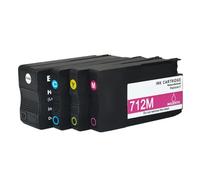 MTGUIWF Compatible Ink Cartridge Set Compatible With HP712 Designjet T210 T230 T250 T650 T630 Printers 4PCS(1SET)