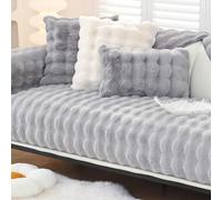 MTHGH Funny Fuzzy Corner Non Slip Sofa Cover Velvet Sofa Covers Waterproof Sofa Slipcovers Couch Covers Apply To L Shape 1 Seater 2 Seater 3 Seater 4 Seater Sofa,M-90x210cm