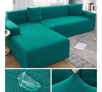 MTHGH Sofa Covers Stretch Corner Velvet Garden Fitted Recliner Sofa Cover L Shape 1/2/3/4 Seater Waterproof Corner Sofa Cover L Shaped Sofa Protector,B-235-300cm