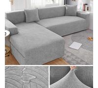 MTHGH Sofa Covers Stretch Corner Velvet Garden Fitted Recliner Sofa Cover L Shape 1/2/3/4 Seater Waterproof Corner Sofa Cover L Shaped Sofa Protector,E-145-185cm