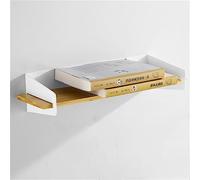 MTHHSXB Rustic Floating Shelves Wall Mounted Bamboo Wood Shelves Wall Storage Shelf Wooden Display Shelf for Bathroom Bedroom Kitchen Decorative (Color : White, Size : 40cm)