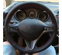 Mthxzy Car Steering Wheel Cover, for 2009 2010 2011 2012 2013 City, for Jazz Protective Steering Wheel Grip(Black Thread)