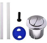 Mthxzy Chrome Toilet Flush Button Dual with Plain Push Rods Short Body, for Roca D1D AH0002100R Water Tank Push Button