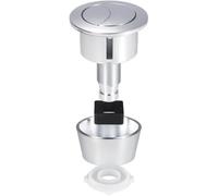 Mthxzy Dual Flush Push Button Toilet Cistern Featuring Apertures 20Mm 40Mm 50Mm 60Mm, for Fluidmaster PRO550UK Water Tank Push Button(Black Chrome)