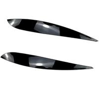 Mthxzy vehicle front light eyebrow trim cover Headlight Eyebrows Sticker, for Volkswagen, for Vw, for Polo 4, for Mk4 9N 9N3 2005-2009 Eyelids Cover Eye Lids Trim Body Kit Car(BLACK B 2pcs)