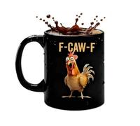 Mtjbfv f caw f Mug,Funny Chicken Mug,Novelty Cups, Creative Chick Cawing Drinks Tea Cup Mugs,Ceramic Farmhouse Themed Mugs with Ergonomic Handle,for Home Offices Desk Decor-A