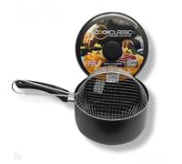 MTK Housewares Ltd Cookclassic Aluminium Non-Stick Chip Pan with Basket Fryer Saucepan -20cm