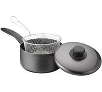 MTK Housewares Ltd Cookclassic Aluminium Non-Stick Chip Pan with Basket Fryer Saucepan -22cm